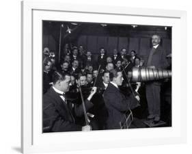 Edward Elgar Recording Session, 1914-Science Source-Framed Giclee Print