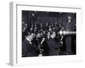 Edward Elgar Recording Session, 1914-Science Source-Framed Giclee Print