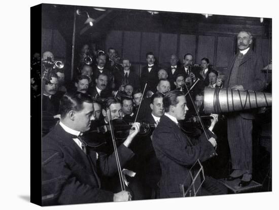 Edward Elgar Recording Session, 1914-Science Source-Stretched Canvas