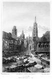 Town Hall and Mansion House, Liverpool, 19th Century-Edward Finden-Giclee Print
