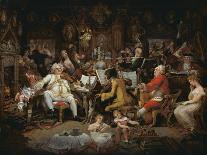 Amateurs of Tye-Wig Music ('Musicians of the Old School')-Edward Francis Burney-Framed Stretched Canvas
