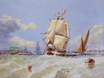 Coastal Scene, 1894-Edward Gentle-Framed Stretched Canvas