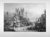 Debarkation at Westminster Bridge on Lord Mayor's Day, London, C1836-Edward Goodall-Giclee Print