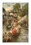 Boulter's Lock: Sunday Afternoon-Edward Gregory-Mounted Premium Giclee Print