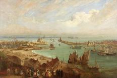 Sunderland Harbour from Roker, C.1850-C.1855-Edward Hastings-Framed Stretched Canvas