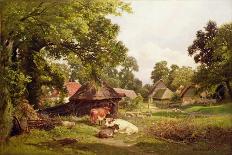 A Cottage Home in Surrey-Edward Henry Holder-Framed Stretched Canvas