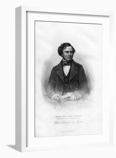 Edward Henry Stanley, 15th Earl of Derby, (1826-189), British Statesman, 19th Century-WJ Edwards-Framed Giclee Print