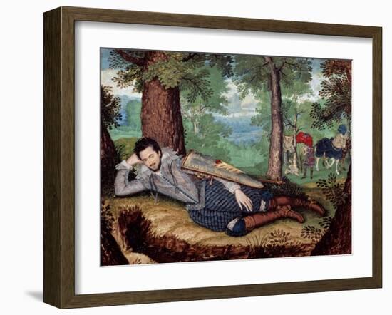 Edward Herbert, 1st Baron Herbert of Cherbury, circa 1610-14 (Miniature)-Isaac Oliver-Framed Giclee Print