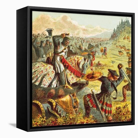 Edward I Attacks Scotland-English-Framed Stretched Canvas