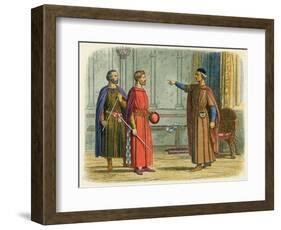 Edward I Threatens Roger-James Doyle-Framed Art Print