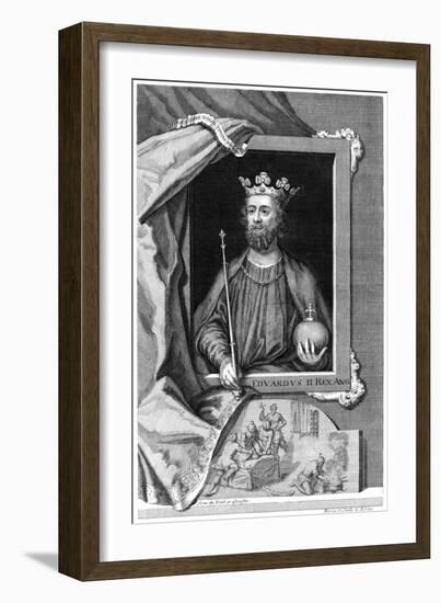 Edward II of England. 18th Century-George Vertue-Framed Giclee Print