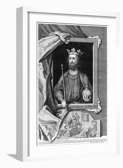 Edward II of England. 18th Century-George Vertue-Framed Giclee Print