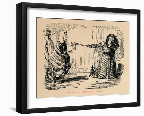 'Edward II. resigning his Crown', c1860, (c1860)-John Leech-Framed Giclee Print