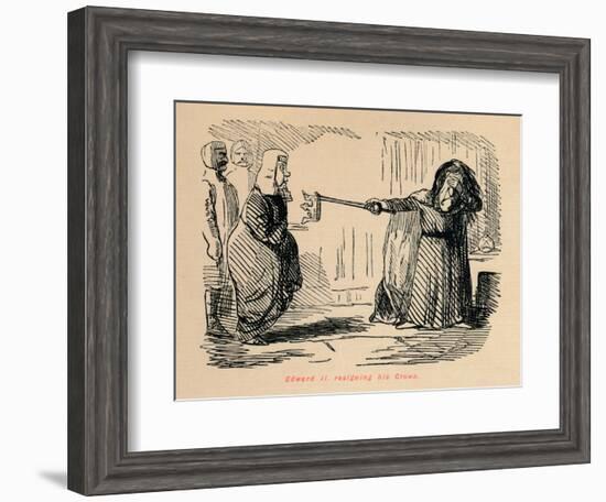 'Edward II. resigning his Crown', c1860, (c1860)-John Leech-Framed Giclee Print