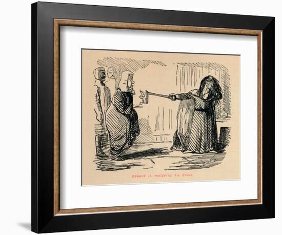 'Edward II. resigning his Crown', c1860, (c1860)-John Leech-Framed Giclee Print