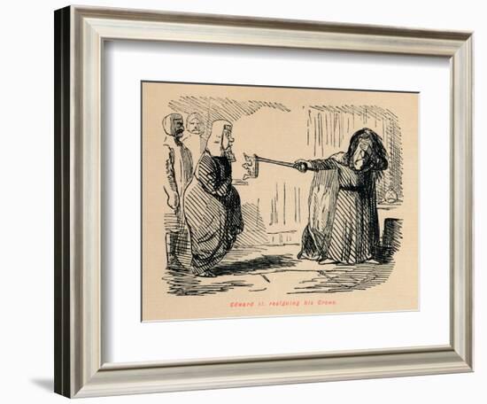 'Edward II. resigning his Crown', c1860, (c1860)-John Leech-Framed Giclee Print