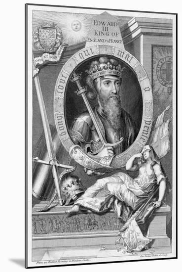 Edward III, 14th century King of England, (18th century)-George Vertue-Mounted Giclee Print