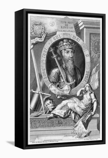 Edward III, 14th century King of England, (18th century)-George Vertue-Framed Stretched Canvas