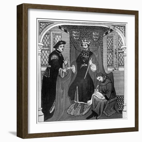 Edward III and the Earl of Flanders, 14th Century-null-Framed Giclee Print