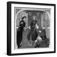 Edward III and the Earl of Flanders, 14th Century-null-Framed Giclee Print