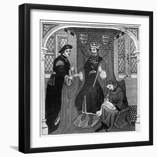 Edward III and the Earl of Flanders, 14th Century-null-Framed Giclee Print