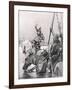 Edward III Crossing the Somme before the Battle of Crecy, Illustration from 'British Battles on…-Richard Caton Woodville II-Framed Giclee Print