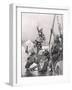 Edward III Crossing the Somme before the Battle of Crecy, Illustration from 'British Battles on…-Richard Caton Woodville II-Framed Giclee Print