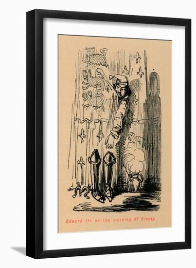 'Edward III on the morning of Cressy', c1860, (c1860)-John Leech-Framed Giclee Print