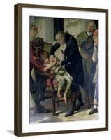 Edward Jenner Performing the First Vaccination Against Smallpox in 1796, 1879 (Detail)-Gaston Melingue-Framed Giclee Print