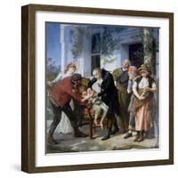 Edward Jenner Performing the First Vaccination Against Smallpox in 1796, 1879-Gaston Melingue-Framed Giclee Print