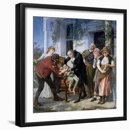 Edward Jenner Performing the First Vaccination Against Smallpox in 1796, 1879-Gaston Melingue-Framed Giclee Print