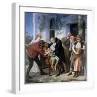 Edward Jenner Performing the First Vaccination Against Smallpox in 1796, 1879-Gaston Melingue-Framed Giclee Print