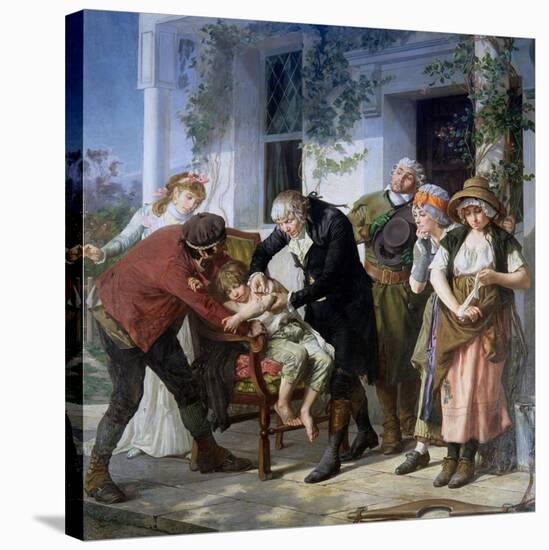Edward Jenner Performing the First Vaccination Against Smallpox in 1796, 1879-Gaston Melingue-Stretched Canvas