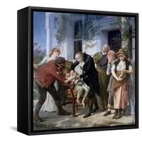 Edward Jenner Performing the First Vaccination Against Smallpox in 1796, 1879-Gaston Melingue-Framed Stretched Canvas