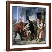 Edward Jenner Performing the First Vaccination Against Smallpox in 1796, 1879-Gaston Melingue-Framed Giclee Print