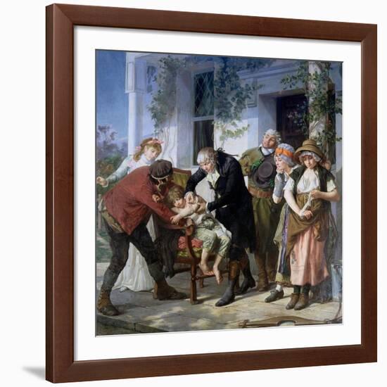 Edward Jenner Performing the First Vaccination Against Smallpox in 1796, 1879-Gaston Melingue-Framed Giclee Print