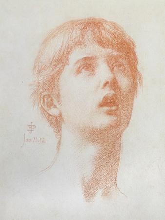 Angel's Head - Study for the Mosaic in St Paul's, 1882