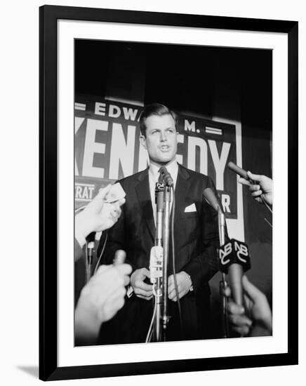 Edward Kennedy During Campaign for Election in Senate Primary-Carl Mydans-Framed Photographic Print