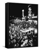 Edward Kennedy During Campaign for Election in Senate Primary-Carl Mydans-Framed Stretched Canvas