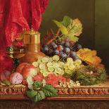 Still Life, Roses, Fruit and Bird's Nest-Edward Ladell-Giclee Print