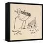 Edward Lear Aged 73 and a Half and His Cat Foss, Aged 16-Edward Lear-Framed Stretched Canvas