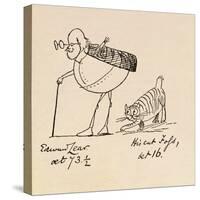 Edward Lear Aged 73 and a Half and His Cat Foss, Aged 16-Edward Lear-Stretched Canvas
