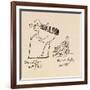 Edward Lear Aged 73 and a Half and His Cat Foss, Aged 16-Edward Lear-Framed Giclee Print