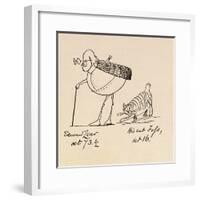 Edward Lear Aged 73 and a Half and His Cat Foss, Aged 16-Edward Lear-Framed Giclee Print