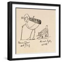 Edward Lear Aged 73 and a Half and His Cat Foss, Aged 16-Edward Lear-Framed Giclee Print