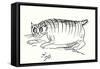 Edward Lear’S Cat, Foss (Colour Litho)-Edward (after) Lear-Framed Stretched Canvas