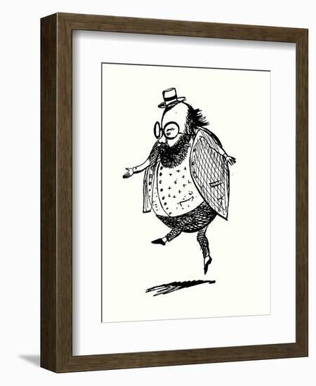 Edward Lear, Self-Portrait (Colour Litho)-Edward (after) Lear-Framed Giclee Print