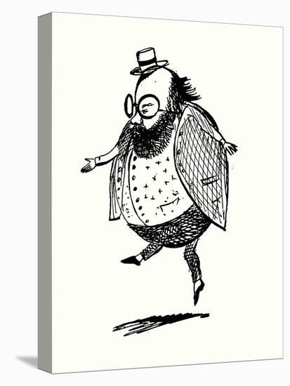 Edward Lear, Self-Portrait (Colour Litho)-Edward (after) Lear-Stretched Canvas