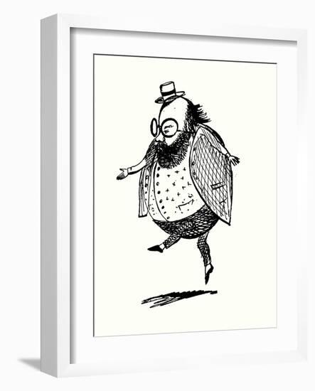 Edward Lear, Self-Portrait (Colour Litho)-Edward (after) Lear-Framed Giclee Print