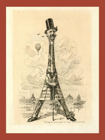 M. Eiffel, Our Artist's Latest Tour De Force, June 29, 1889